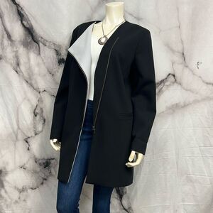 Halogen black long sleeve coat